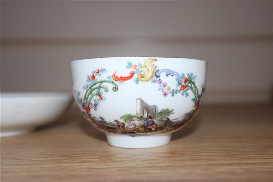 A Meissen tea bowl and saucer, c. 1750 diameter 12cm